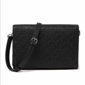 NWT FCUK Black Marin Messenger Bag